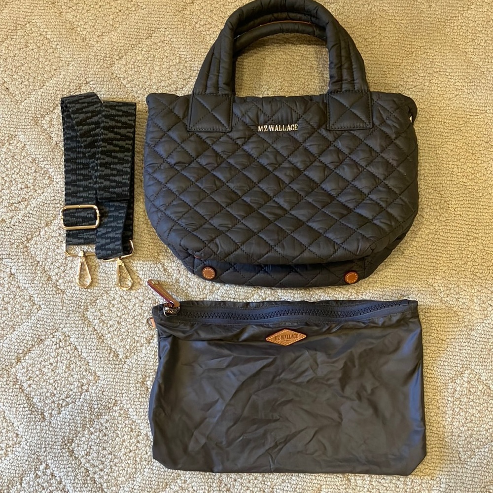 MZ Wallace Deluxe Mini Metro Tote Crossbody Quilted Women's Bag Magnet